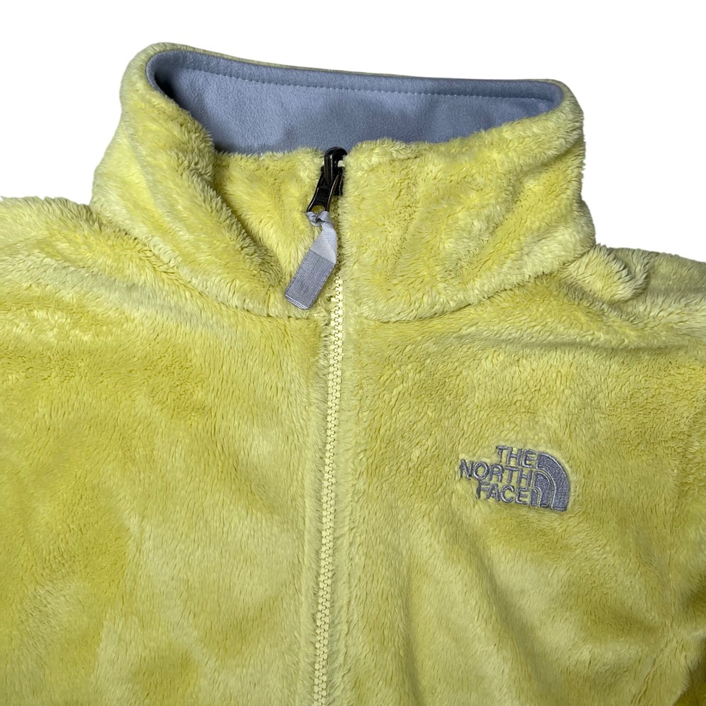 The North Face Osito Fleece Jacket Womens Small Yellow Full Zip Soft Fuzzy